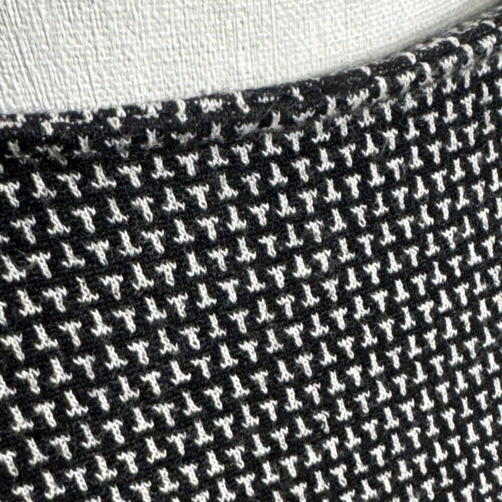 J. Jill Ponte Stretch Knit Sheath Dress Women's M B&W Pockets 3/4 Sleeve - Picture 8 of 12